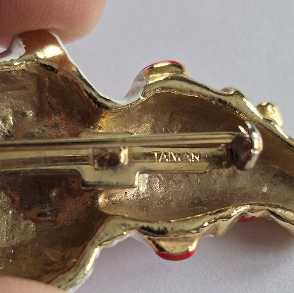 Vintage Snowman brooch Frosty Christmas Holiday pin jewelry - Picture 7 of 8